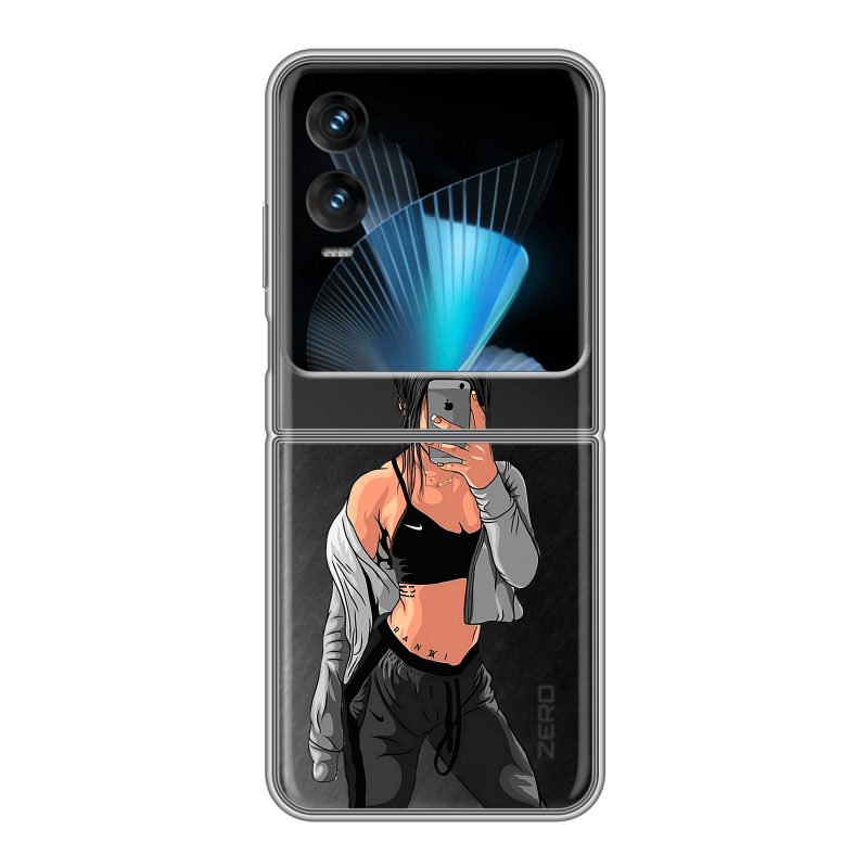 Пластиковый чехол на Infinix Zero Flip с принтом Женские принты Пластиковый чехол на Infinix Zero Flip с принтом Женские принты