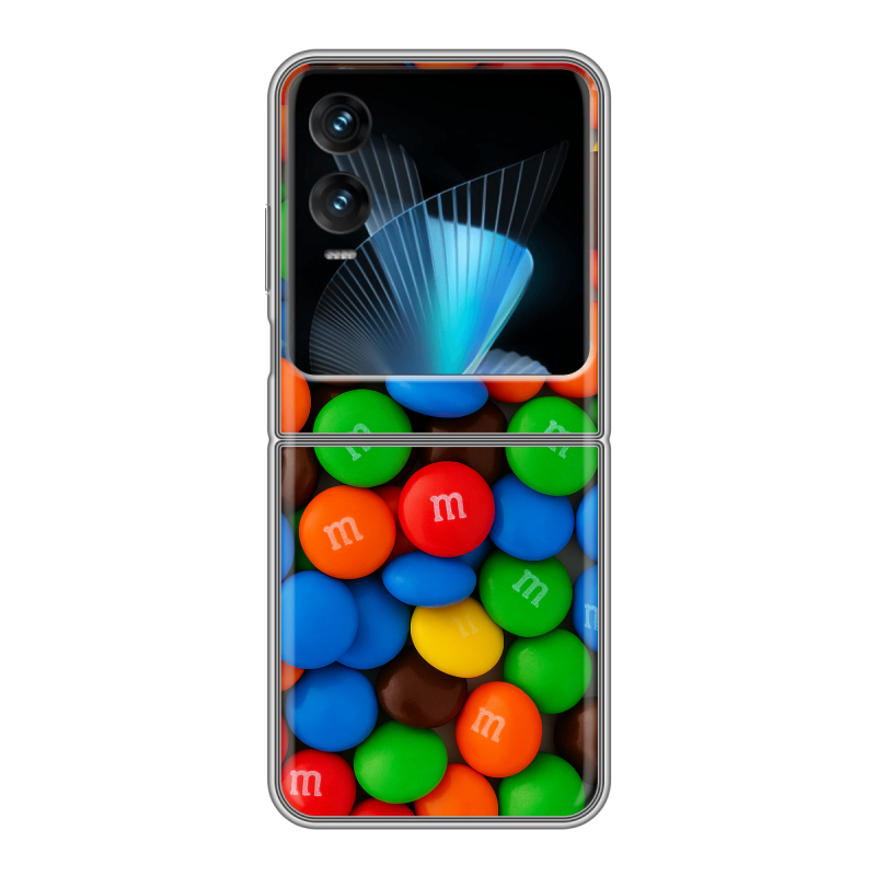 Пластиковый чехол на Infinix Zero Flip с принтом Конфеты Пластиковый чехол на Infinix Zero Flip с принтом Конфеты