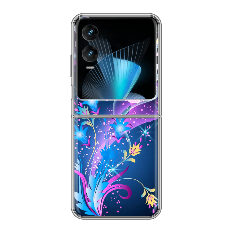 Пластиковый чехол на Infinix Zero Flip с принтом Бабочки Пластиковый чехол на Infinix Zero Flip с принтом Бабочки