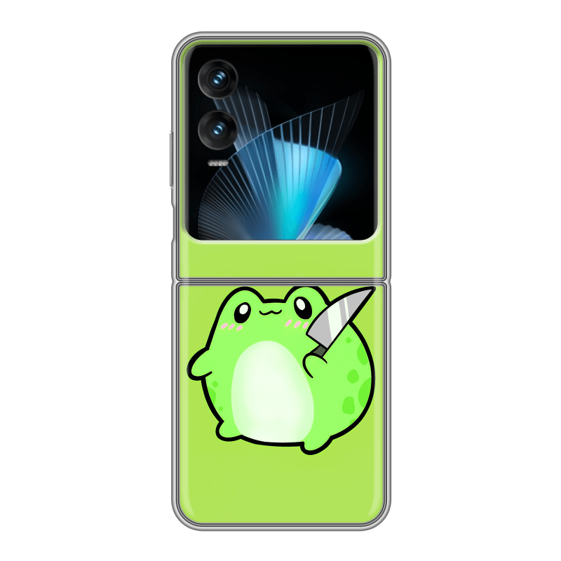 Пластиковый чехол на Infinix Zero Flip с принтом Лягушенок Пластиковый чехол на Infinix Zero Flip с принтом Лягушенок