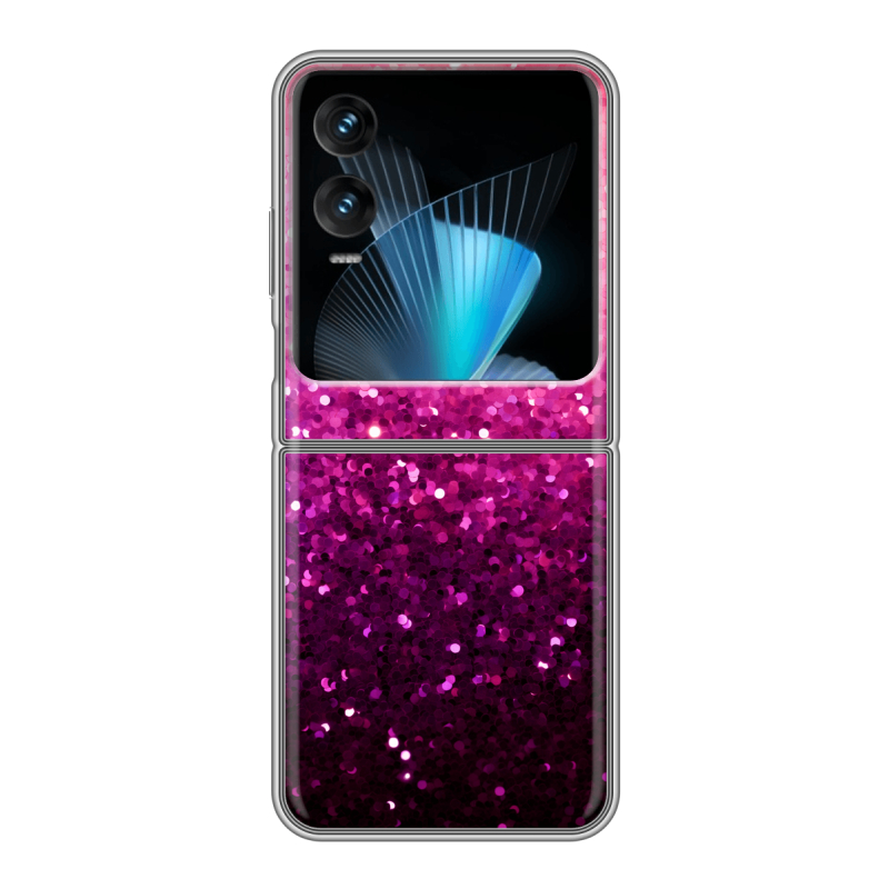 Пластиковый чехол на Infinix Zero Flip с принтом Блестки Пластиковый чехол на Infinix Zero Flip с принтом Блестки