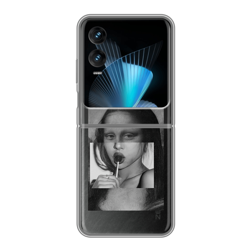 Пластиковый чехол на Infinix Zero Flip с принтом Мона Лиза Пластиковый чехол на Infinix Zero Flip с принтом Мона Лиза