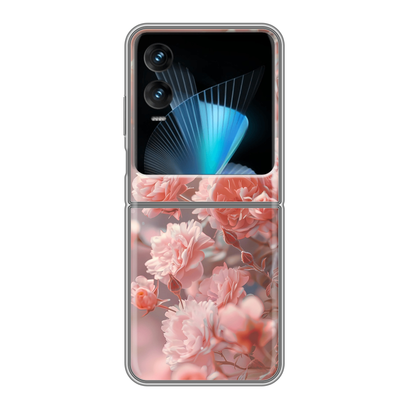Пластиковый чехол на Infinix Zero Flip с принтом Розовые розы Пластиковый чехол на Infinix Zero Flip с принтом Розовые розы