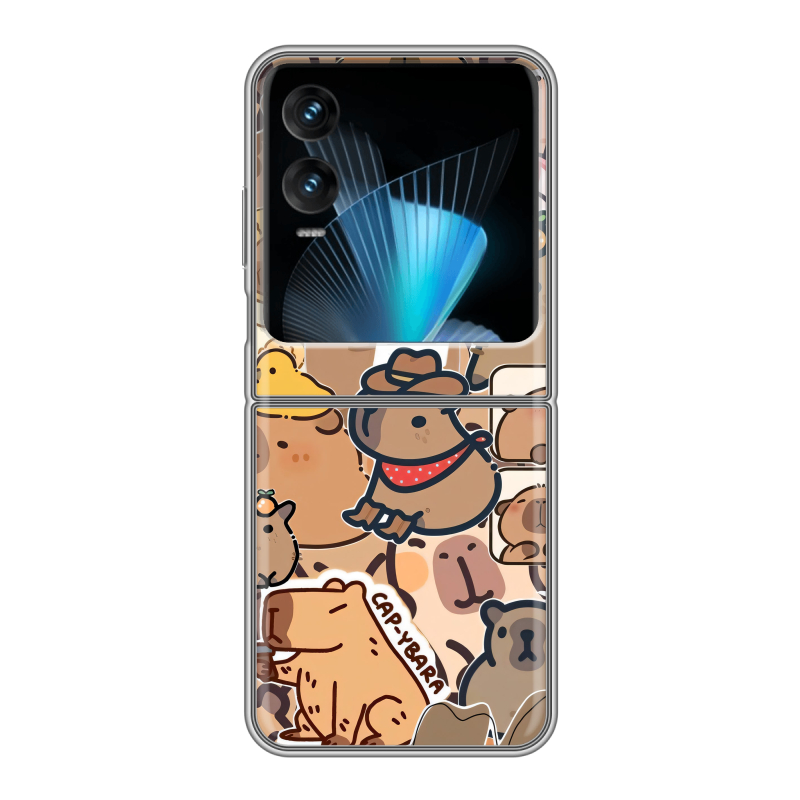 Пластиковый чехол на Infinix Zero Flip с принтом капибара Пластиковый чехол на Infinix Zero Flip с принтом капибара