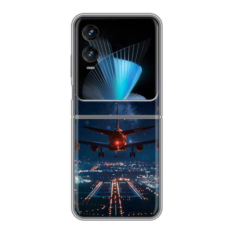 Пластиковый чехол на Infinix Zero Flip с принтом самолет Пластиковый чехол на Infinix Zero Flip с принтом самолет