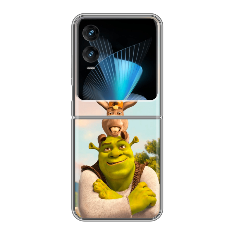Пластиковый чехол на Infinix Zero Flip с принтом Шрек Shrek Пластиковый чехол на Infinix Zero Flip с принтом Шрек Shrek