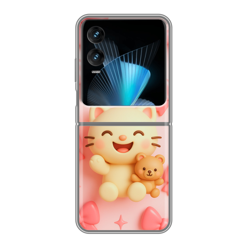 Пластиковый чехол на Infinix Zero Flip с принтом для девочек Пластиковый чехол на Infinix Zero Flip с принтом для девочек