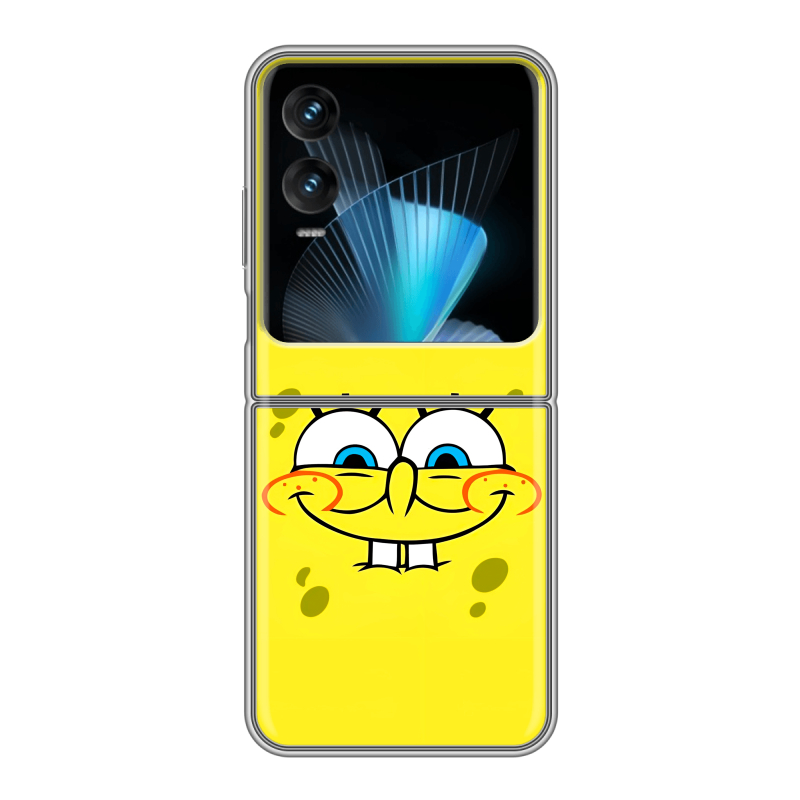 Пластиковый чехол на Infinix Zero Flip с принтом спанчбоб спанч боб Пластиковый чехол на Infinix Zero Flip с принтом спанчбоб спанч боб