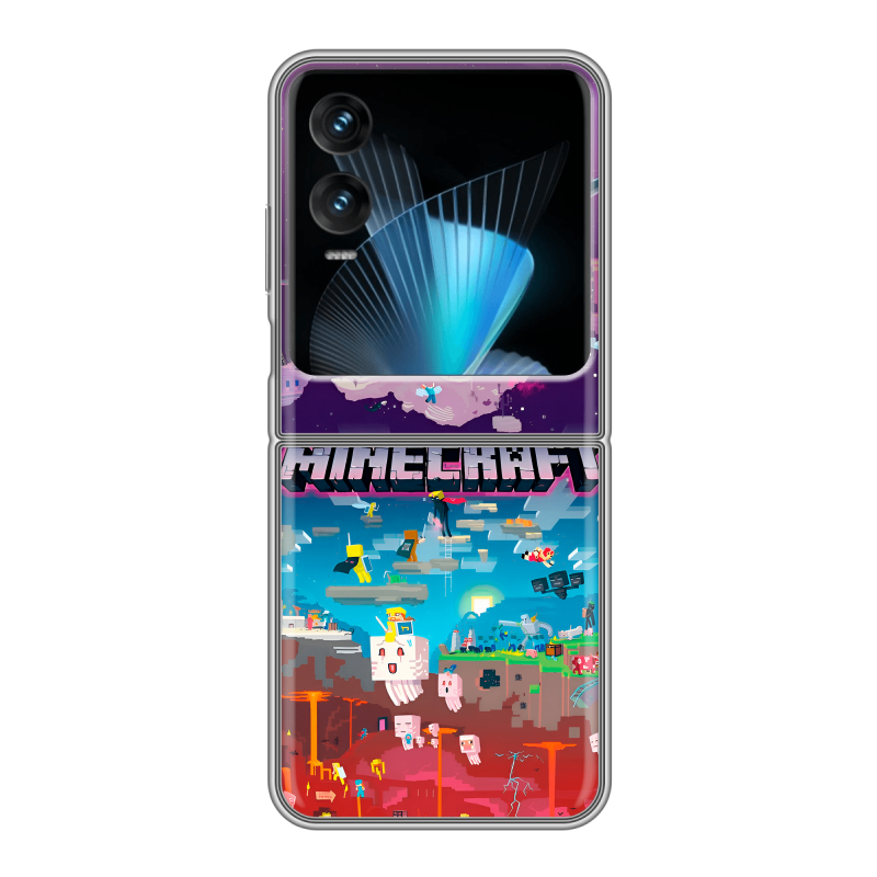 Пластиковый чехол на Infinix Zero Flip с принтом Майнкрафт Minecraft Пластиковый чехол на Infinix Zero Flip с принтом Майнкрафт Minecraft
