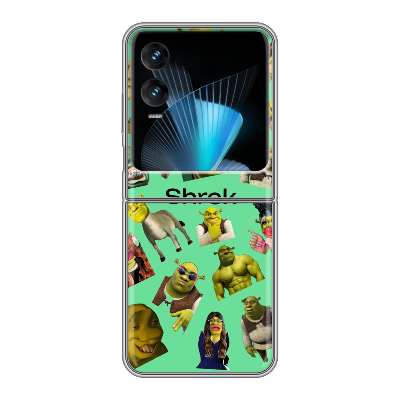 Пластиковый чехол на Infinix Zero Flip с принтом Шрек Shrek Пластиковый чехол на Infinix Zero Flip с принтом Шрек Shrek
