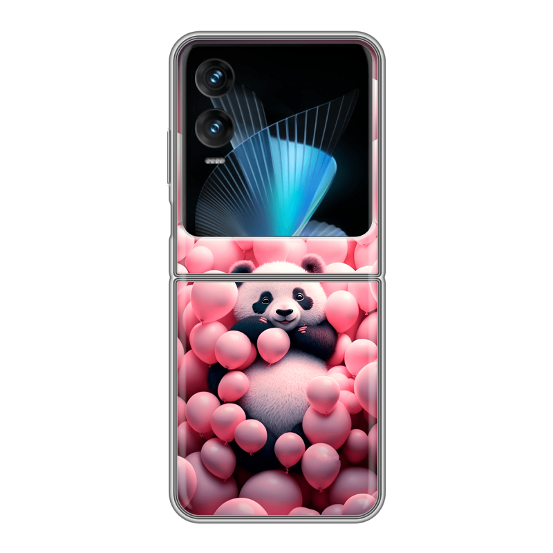 Пластиковый чехол на Infinix Zero Flip с принтом Панда Пластиковый чехол на Infinix Zero Flip с принтом Панда
