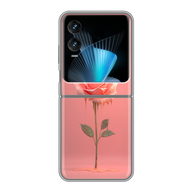 Пластиковый чехол на Infinix Zero Flip с принтом Розовая роза Пластиковый чехол на Infinix Zero Flip с принтом Розовая роза