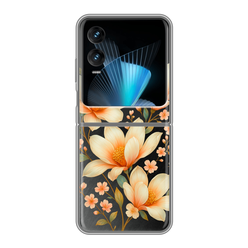 Пластиковый чехол на Infinix Zero Flip с принтом Цветы Пластиковый чехол на Infinix Zero Flip с принтом Цветы