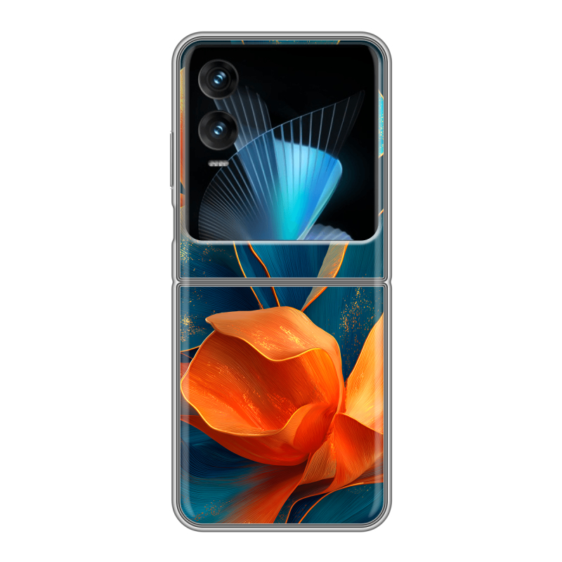 Пластиковый чехол на Infinix Zero Flip с принтом Цветы Пластиковый чехол на Infinix Zero Flip с принтом Цветы