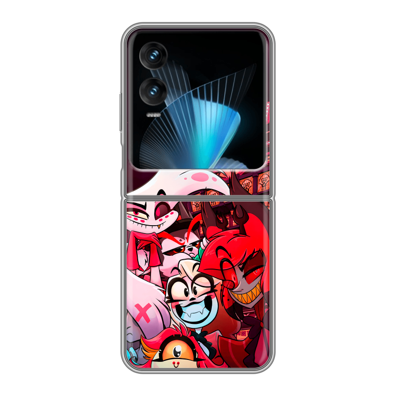 Пластиковый чехол на Infinix Zero Flip с принтом Hazbin Hotel Отель Хазбин Пластиковый чехол на Infinix Zero Flip с принтом Hazbin Hotel Отель Хазбин