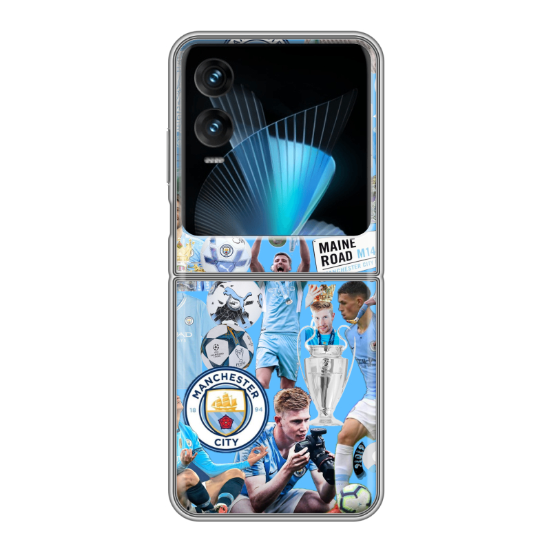 Пластиковый чехол на Infinix Zero Flip с принтом Man City Манчестер Сити Пластиковый чехол на Infinix Zero Flip с принтом Man City Манчестер Сити