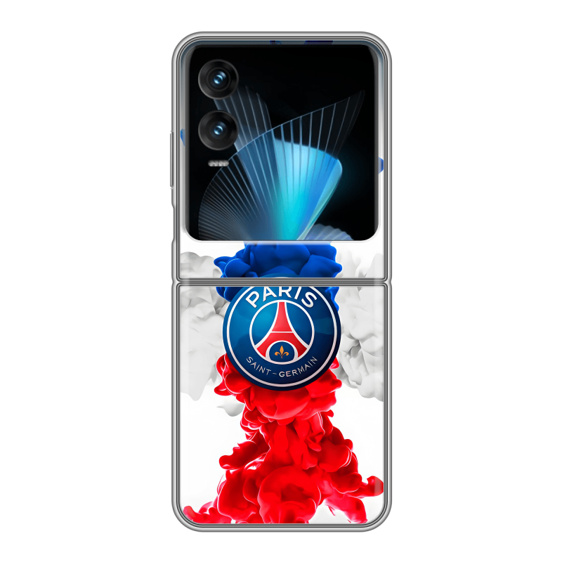 Пластиковый чехол на Infinix Zero Flip с принтом PSG ПСЖ Пластиковый чехол на Infinix Zero Flip с принтом PSG ПСЖ