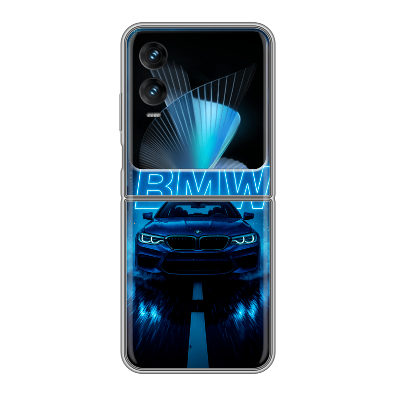 Пластиковый чехол на Infinix Zero Flip с принтом BMW БМВ Пластиковый чехол на Infinix Zero Flip с принтом BMW БМВ