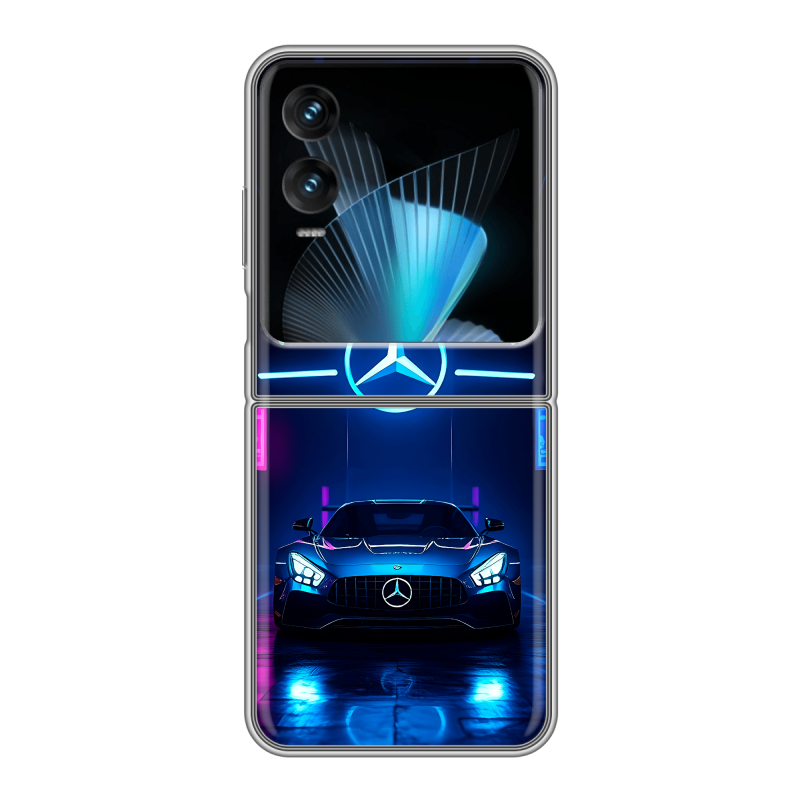 Пластиковый чехол на Infinix Zero Flip с принтом Mercedes Мерседес Пластиковый чехол на Infinix Zero Flip с принтом Mercedes Мерседес