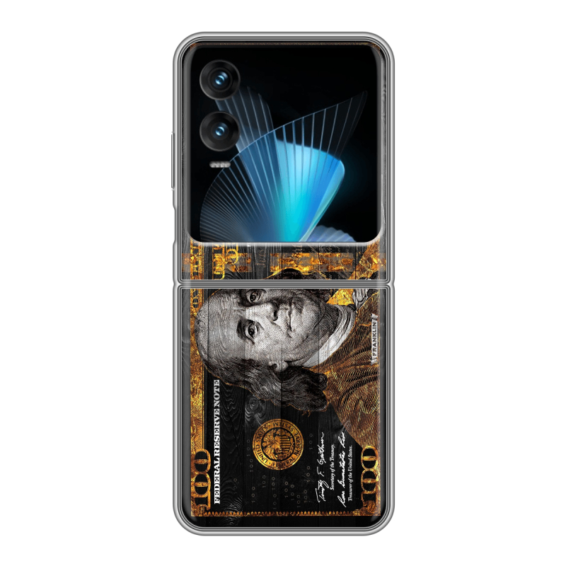 Пластиковый чехол на Infinix Zero Flip с принтом Доллар деньги Пластиковый чехол на Infinix Zero Flip с принтом Доллар деньги