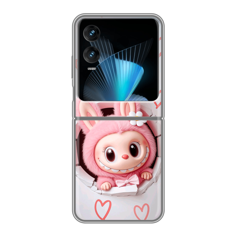 Пластиковый чехол на Infinix Zero Flip с принтом Labubu Лабубу Пластиковый чехол на Infinix Zero Flip с принтом Labubu Лабубу