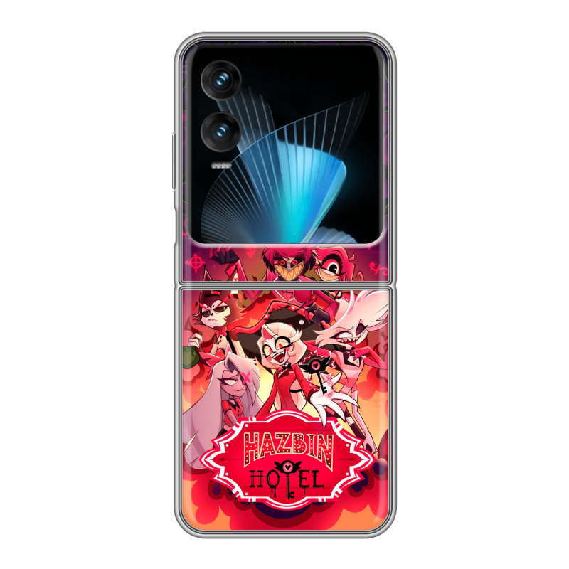 Пластиковый чехол на Infinix Zero Flip с принтом Hazbin Hotel Отель Хазбин Пластиковый чехол на Infinix Zero Flip с принтом Hazbin Hotel Отель Хазбин