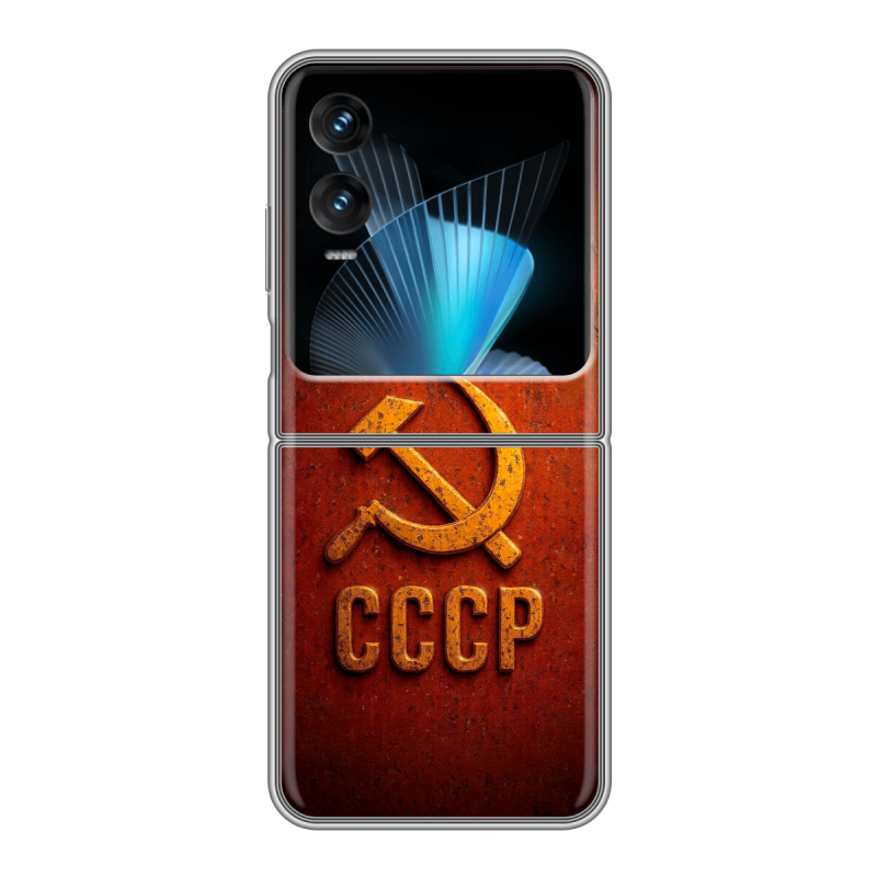 Пластиковый чехол на Infinix Zero Flip с принтом Флаг Герб СССР Пластиковый чехол на Infinix Zero Flip с принтом Флаг Герб СССР
