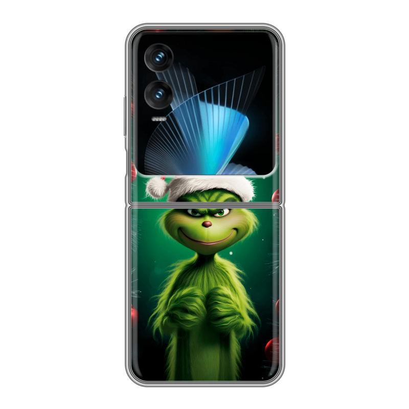 Пластиковый чехол на Infinix Zero Flip с принтом Гринч Новый год Рождество Пластиковый чехол на Infinix Zero Flip с принтом Гринч Новый год Рождество