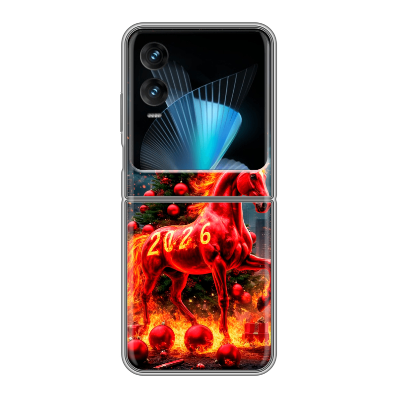 Пластиковый чехол на Infinix Zero Flip с принтом Новый год Пластиковый чехол на Infinix Zero Flip с принтом Новый год