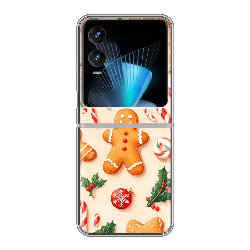 Пластиковый чехол на Infinix Zero Flip с принтом Новый год Пластиковый чехол на Infinix Zero Flip с принтом Новый год