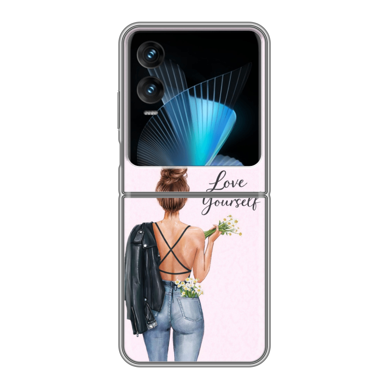 Пластиковый чехол на Infinix Zero Flip с принтом женский Пластиковый чехол на Infinix Zero Flip с принтом женский