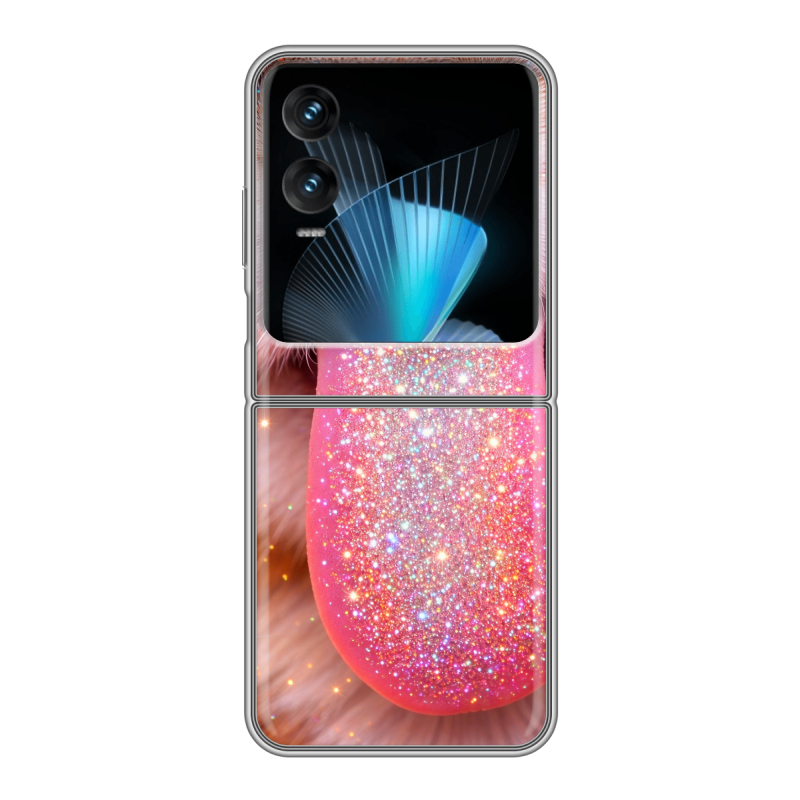 Пластиковый чехол на Infinix Zero Flip с принтом для девочек Пластиковый чехол на Infinix Zero Flip с принтом для девочек