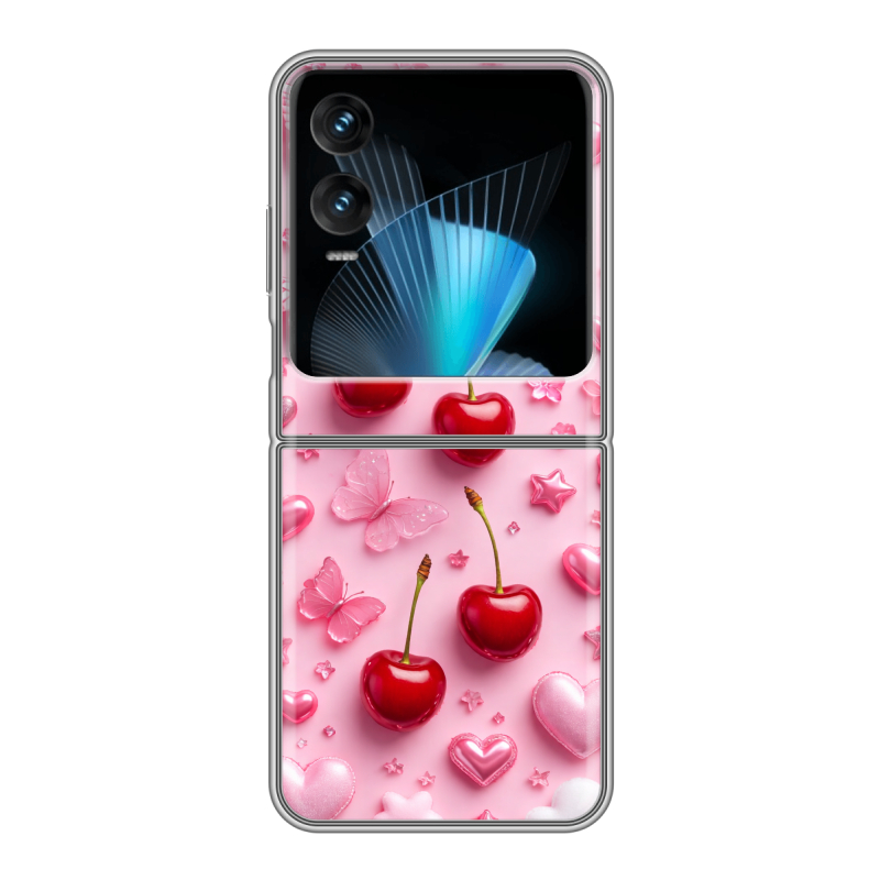 Пластиковый чехол на Infinix Zero Flip с принтом для девочек Пластиковый чехол на Infinix Zero Flip с принтом для девочек