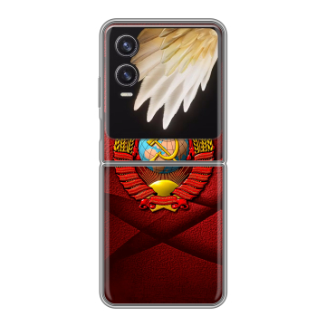 Пластиковый чехол на Tecno Phantom V Flip 2 с принтом Герб СССР