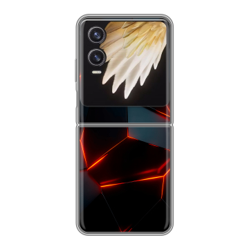 Пластиковый чехол на Tecno Phantom V Flip 2 с принтом Яркие абстракции