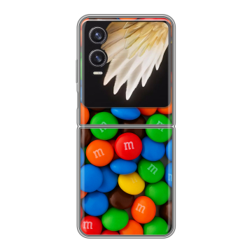 Пластиковый чехол на Tecno Phantom V Flip 2 с принтом Конфеты
