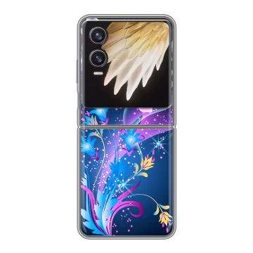 Пластиковый чехол на Tecno Phantom V Flip 2 с принтом Бабочки Пластиковый чехол на Tecno Phantom V Flip 2 с принтом Бабочки