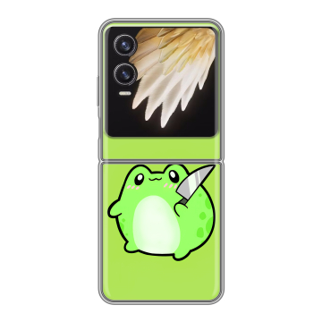 Пластиковый чехол на Tecno Phantom V Flip 2 с принтом Лягушенок Пластиковый чехол на Tecno Phantom V Flip 2 с принтом Лягушенок