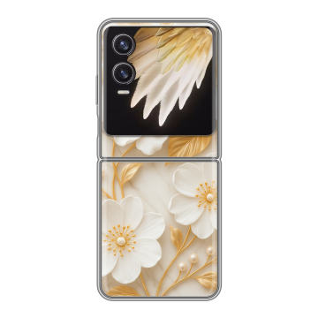 Пластиковый чехол на Tecno Phantom V Flip 2 с принтом Цветы Пластиковый чехол на Tecno Phantom V Flip 2 с принтом Цветы