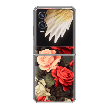 Пластиковый чехол на Tecno Phantom V Flip 2 с принтом Розы Пластиковый чехол на Tecno Phantom V Flip 2 с принтом Розы