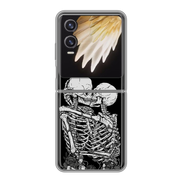 Пластиковый чехол на Tecno Phantom V Flip 2 с принтом Поцелуй скелетов Пластиковый чехол на Tecno Phantom V Flip 2 с принтом Поцелуй скелетов