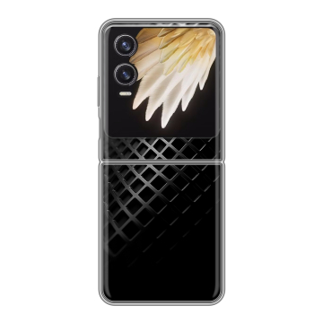 Пластиковый чехол на Tecno Phantom V Flip 2 с принтом Текстура металла