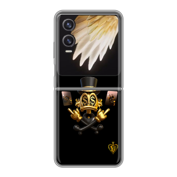 Пластиковый чехол на Tecno Phantom V Flip 2 с принтом Золотой скрудж макдак Пластиковый чехол на Tecno Phantom V Flip 2 с принтом Золотой скрудж макдак