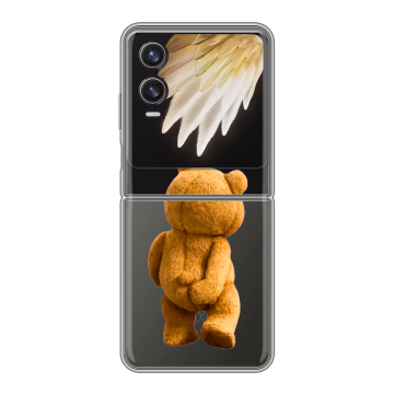 Пластиковый чехол на Tecno Phantom V Flip 2 с принтом Медведь Пластиковый чехол на Tecno Phantom V Flip 2 с принтом Медведь