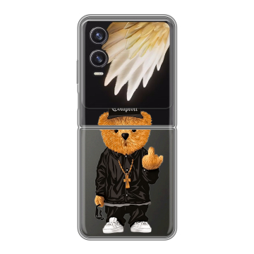 Пластиковый чехол на Tecno Phantom V Flip 2 с принтом Плюшевый медведь Пластиковый чехол на Tecno Phantom V Flip 2 с принтом Плюшевый медведь