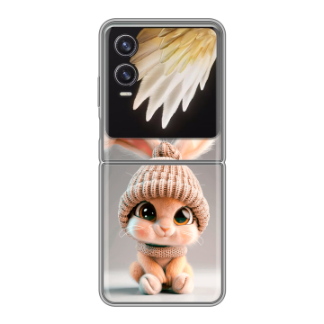 Пластиковый чехол на Tecno Phantom V Flip 2 с принтом Кролик Пластиковый чехол на Tecno Phantom V Flip 2 с принтом Кролик