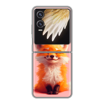 Пластиковый чехол на Tecno Phantom V Flip 2 с принтом милая лиса Пластиковый чехол на Tecno Phantom V Flip 2 с принтом милая лиса