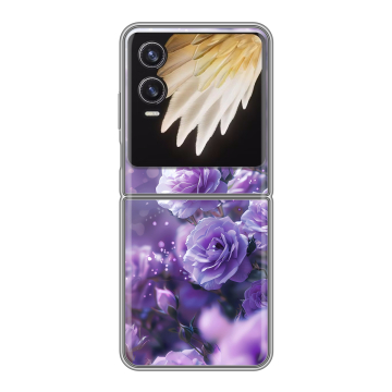 Пластиковый чехол на Tecno Phantom V Flip 2 с принтом Розы цветы Пластиковый чехол на Tecno Phantom V Flip 2 с принтом Розы цветы