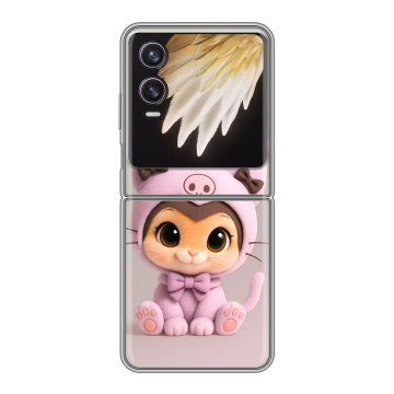 Пластиковый чехол на Tecno Phantom V Flip 2 с принтом Куроми Kuromi 