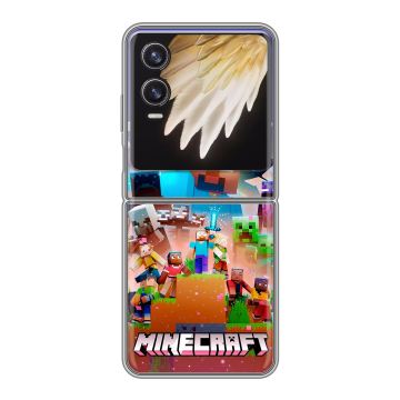 Пластиковый чехол на Tecno Phantom V Flip 2 с принтом Майнкрафт Minecraft Пластиковый чехол на Tecno Phantom V Flip 2 с принтом Майнкрафт Minecraft